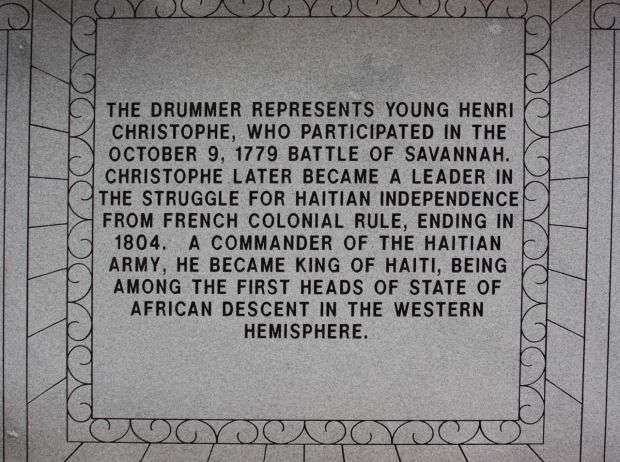 THE HAITIAN MONUMENT STONE PLAQUE F