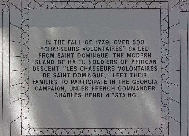 THE HAITIAN MONUMENT STONE PLAQUE E