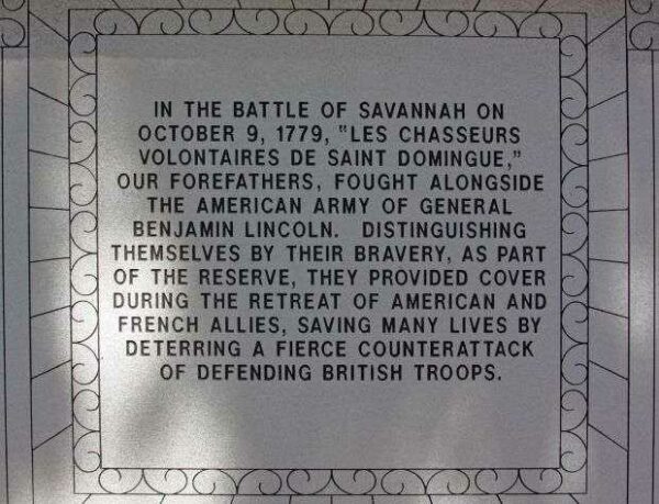 THE HAITIAN MONUMENT STONE PLAQUE D