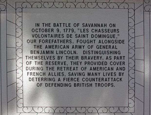 THE HAITIAN MONUMENT STONE PLAQUE D