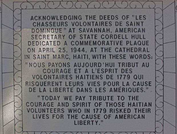 THE HAITIAN MONUMENT STONE PLAQUE C