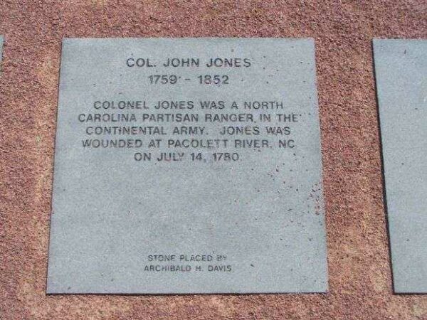 COL. JOHN JONES WAR MEMORIAL PAVER