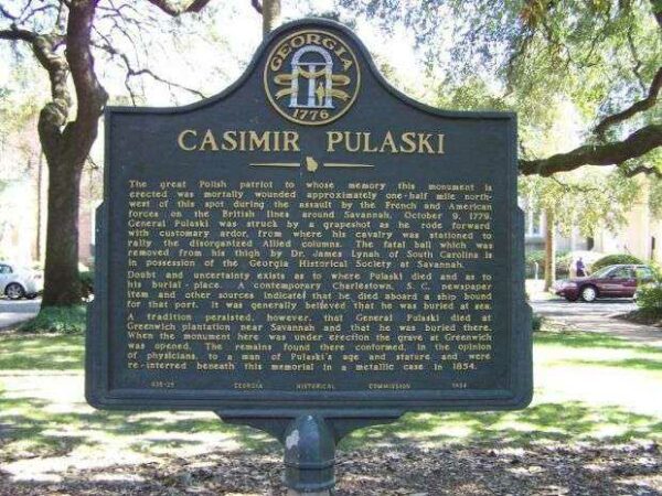 CASIMIR PULASKI WAR MEMORIAL MARKER