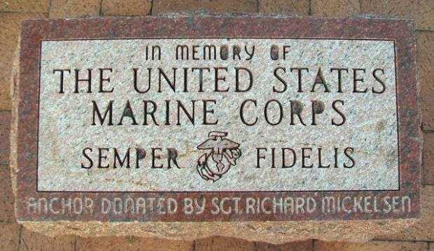 THE UNITED STATES MARINE CORPS MEMORIAL ANCHOR PLAQUE