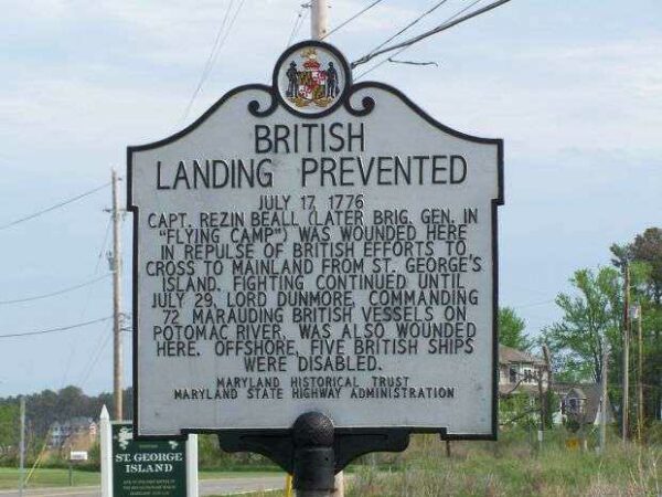 BRITISH LANDING PREVENTED WAR MEMORIAL MARKER