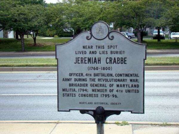 JEREMIAH CRABBE REVOLUTIONARY WAR MEMORIAL MARKER
