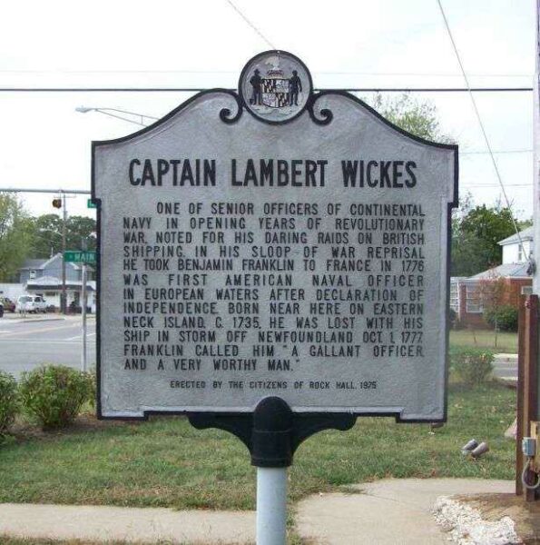 CAPTAIN LAMBERT WICKES WAR MEMORIAL MARKER