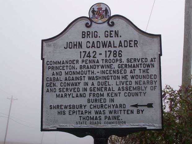 BRIG. GEN. JOHN CADWALDER WAR MEMORIAL MARKER