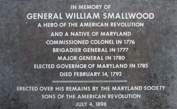 GENERAL WILLIAM SMALLWOOD WAR MEMORIAL PLAQUE