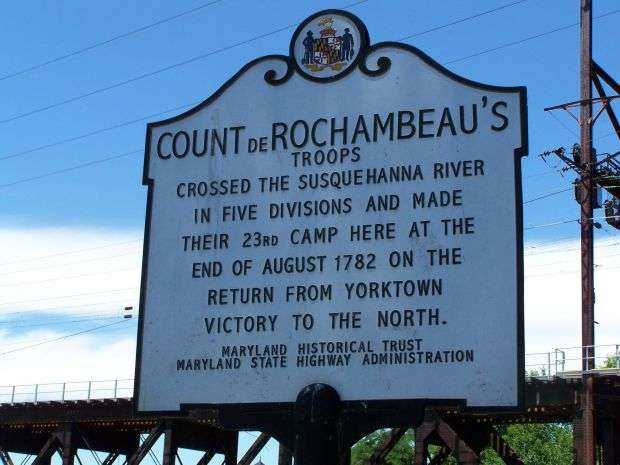 COUNT DE ROCHAMBEAU’S TROOPS MEMORIAL MARKER