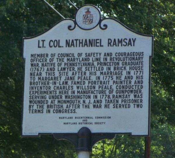 LT. COL. NATHANIEL RAMSAY WAR MEMORIAL MARKER