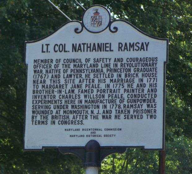 LT. COL. NATHANIEL RAMSAY WAR MEMORIAL MARKER