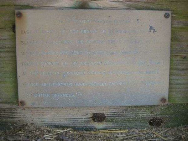 REVOLUTIONARY WAR 10 INCH MORTAR MEMORIAL PLAQUE