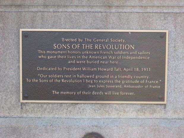 SONS OF THE REVOLUTION WAR MEMORIAL PLAQUE