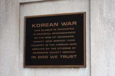 DEARBORN COUNTY KOREAN WAR MEMORIAL PLAQUE