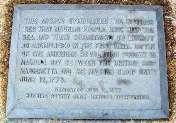 FIRST NAVAL BATTLE OF THE AMERICAN REVOLUTION ANCHOR PLAQUE