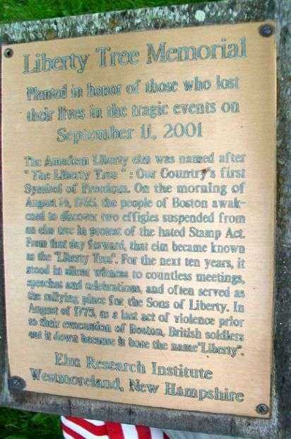 SEARSPORT LIBERTY TREE MEMORIAL PLAQUE