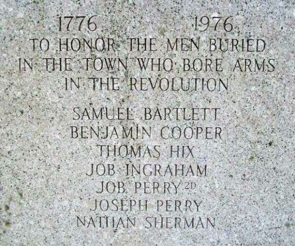 OWL’S HEAD VETERANS MEMORIAL REVOLUTIONARY WAR STONE PLAQUE