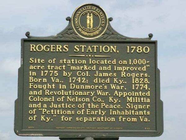 ROGERS STATION, 1780 WAR MEMORIAL MARKER