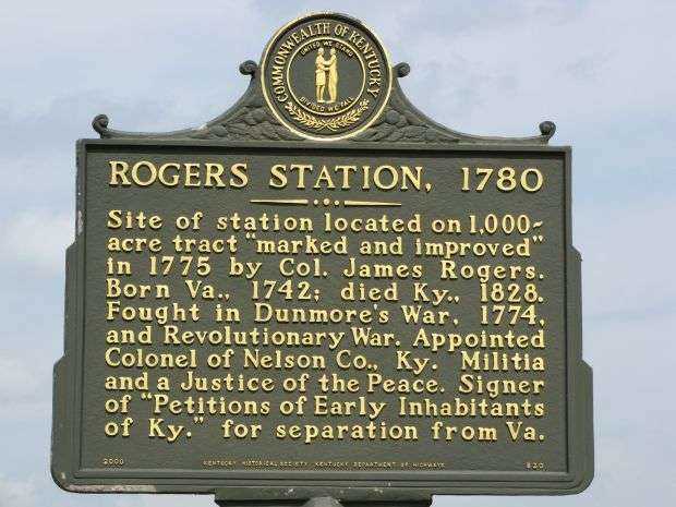 ROGERS STATION, 1780 WAR MEMORIAL MARKER