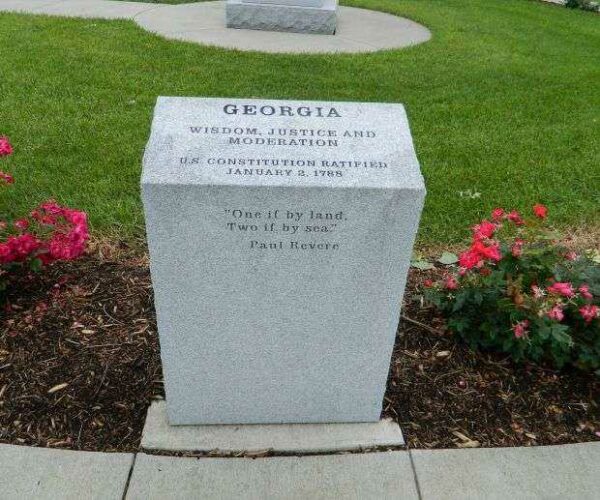 IOWA REVOLUTIONARY WAR MEMORIAL GEORGIA STONE