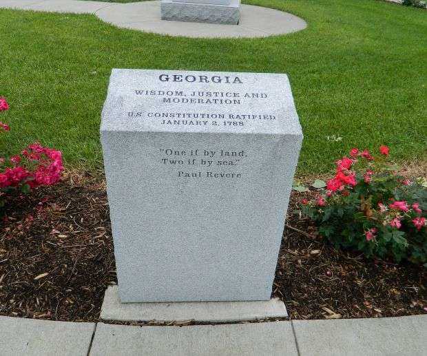 IOWA REVOLUTIONARY WAR MEMORIAL GEORGIA STONE