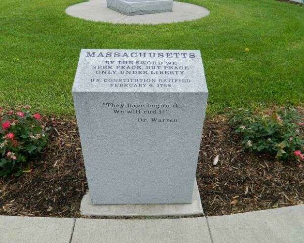 IOWA REVOLUTIONARY WAR MEMORIAL MASSACHUSETTS STONE
