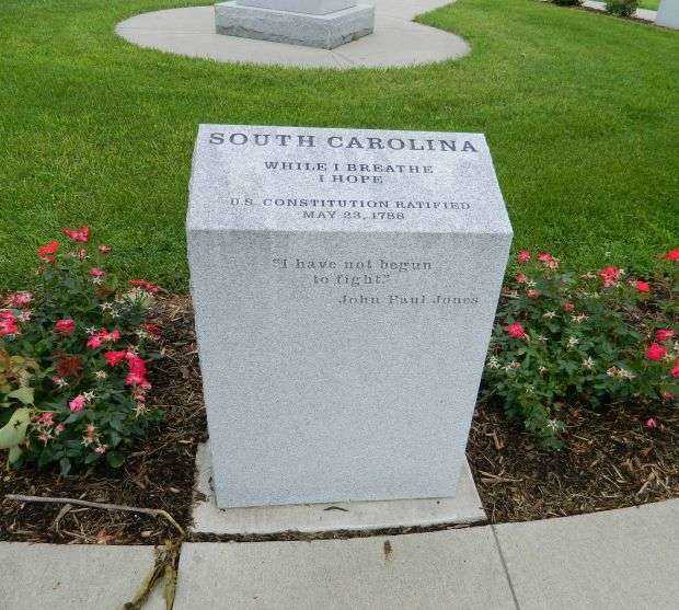 IOWA REVOLUTIONARY WAR MEMORIAL SOUTH CAROLINA STONE