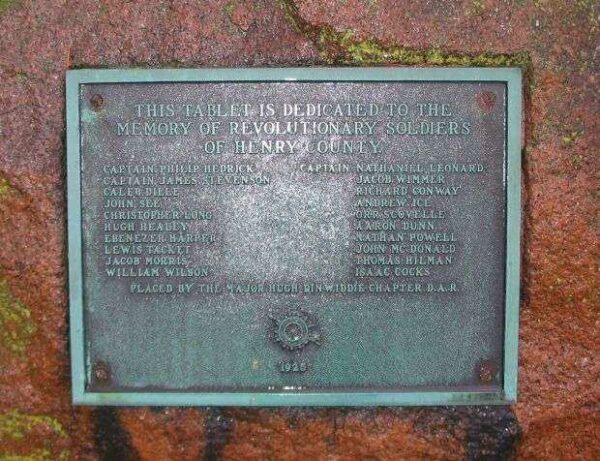 HENRY COUNTY REVOLUTIONARY WAR MEMORIAL