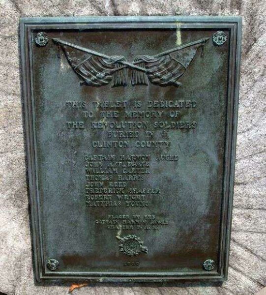 CLINTON COUNTY REVOLUTIONARY WAR MEMORIAL PLAQUE