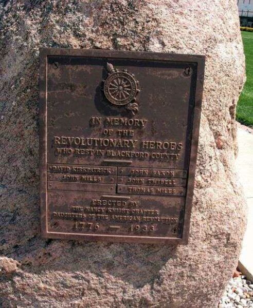 BLACKFORD COUNTY REVOLUTIONARY WAR MEMORIAL