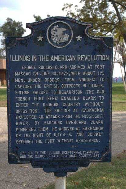 ILLINOIS IN THE AMERICAN REVOLUTION WAR MEMORIAL MARKER