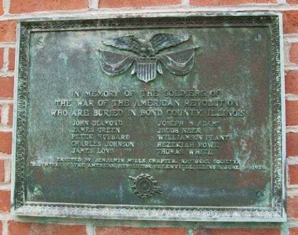 BOND COUNTY REVOLUTIONARY SOLDIERS MEMORIAL PLAQUE