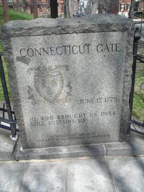 CONNECTICUT GATE REVOLUTIONARY WAR MEMORIAL FRONT