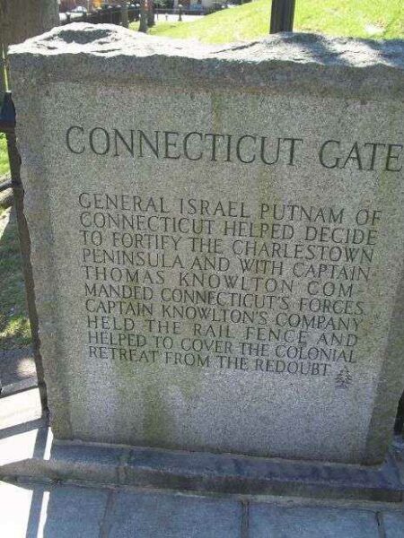 CONNECTICUT GATE REVOLUTIONARY WAR MEMORIAL BACK
