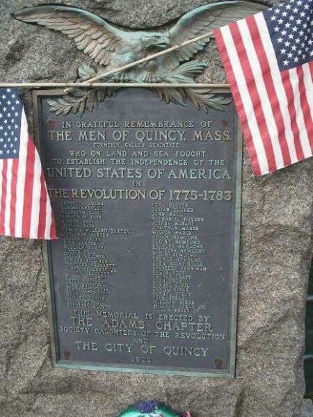 THE MEN OF QUINCY, MASS. REVOLUTIONARY WAR MEMORIAL