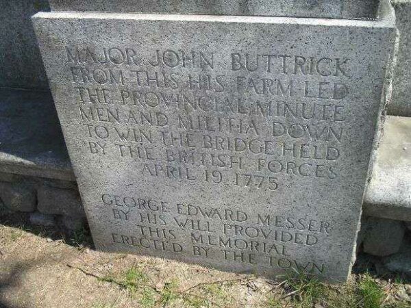 MAJOR JOHN BUTTRICK WAR MEMORIAL STONE