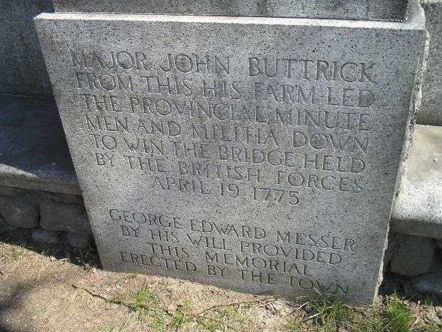 MAJOR JOHN BUTTRICK WAR MEMORIAL STONE