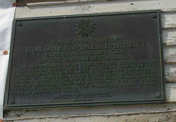 COLONEL JAMES BARRETT WAR MEMORIAL PLAQAUE