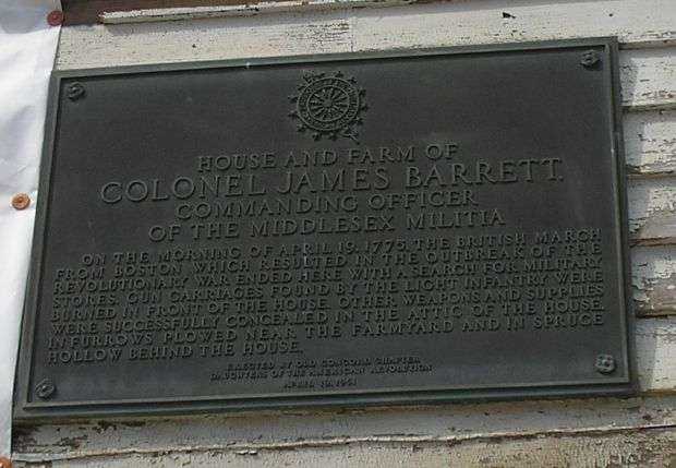 COLONEL JAMES BARRETT WAR MEMORIAL PLAQAUE