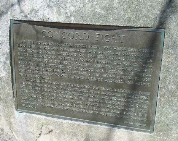 CONCORD FIGHT WAR MEMORIAL