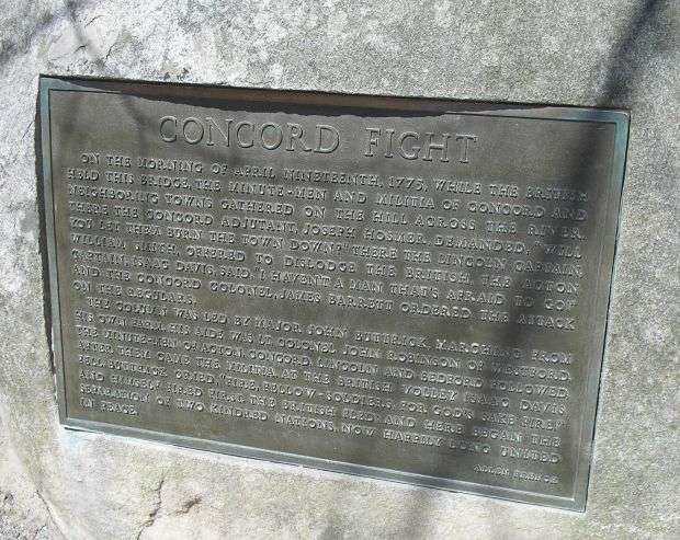 CONCORD FIGHT WAR MEMORIAL