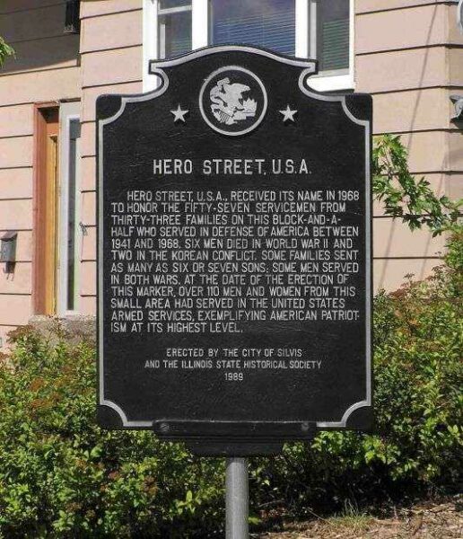 HERO STREET WAR MEMORIAL MARKER
