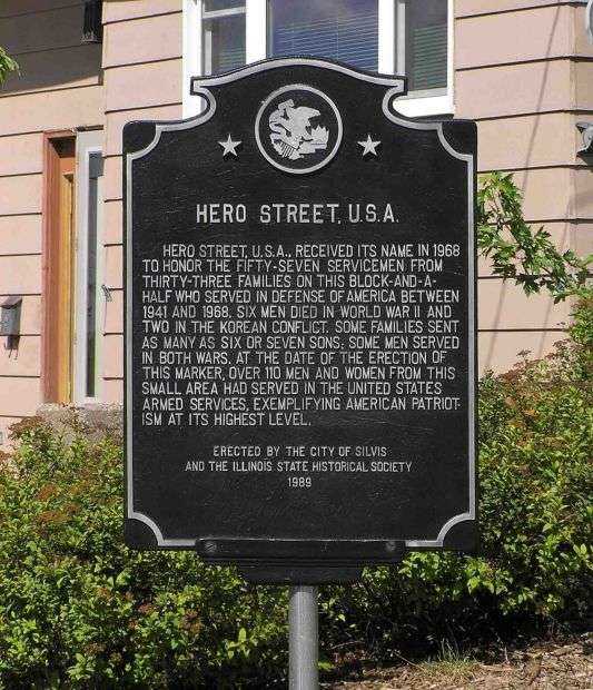 HERO STREET WAR MEMORIAL MARKER