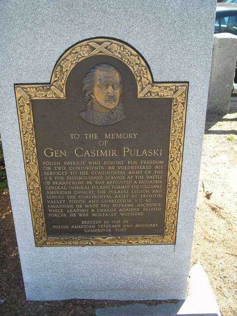 GEN. CASIMIR PULASKI PORTRAIT MEMORIAL PLAQUE
