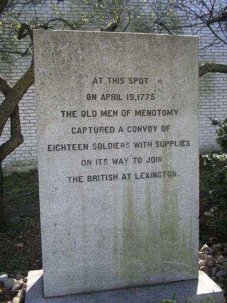 OLD MEN OF MENOTOMY REVOLUTIONARY WAR MEMORIAL