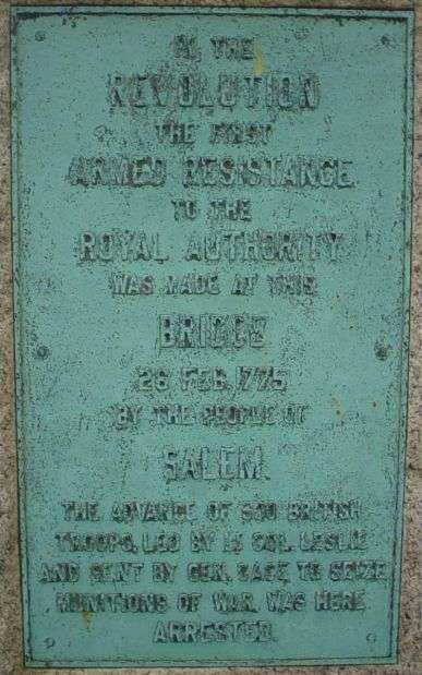 FIRST ARMED RESISTANCE REVOLUTIONARY WAR MEMORIAL