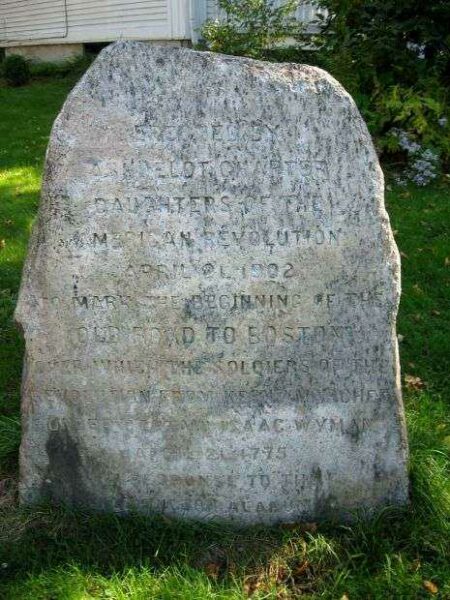 OLD ROAD TO BOSTON REVOLUTIONARY WAR MEMORIAL
