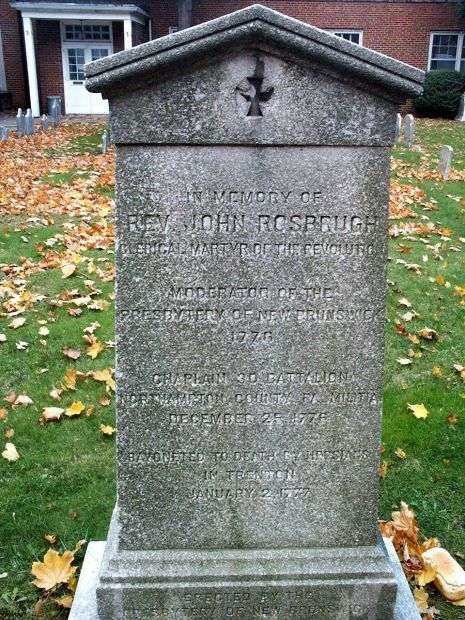 REV. JOHN ROSBRUGH REVOLUTIONARY WAR MEMORIAL