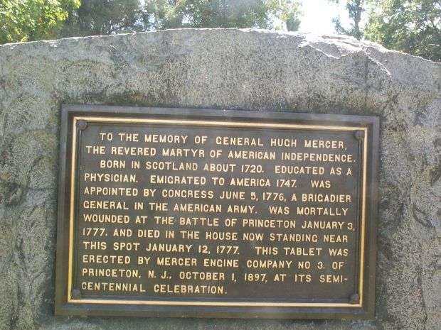 TO THE MEMORY OF GENERAL HUGH MERCER WAR MEMORIAL